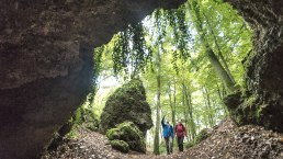 Birresborner Eishöhlen Blick aus der Höhle, © Eifel Tourismus GmbH, Dominik Ketz