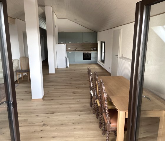 Living-room and kitchen top-floor-apartment