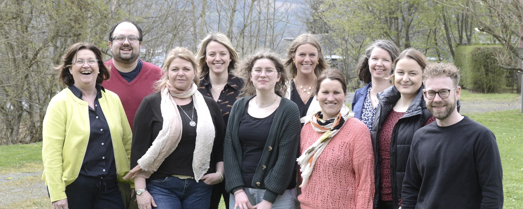 v.l.n.r.: Marion Wamig, René Wißgott, Michaela Berlingen, Anna Carina Krebs, Esther Juli, Sarah Wiesen, Emily Goenen, Melanie Salzburger, Esther Erharter, Dennis Winands, © Eifel Tourismus GmbH, Petra Grebe