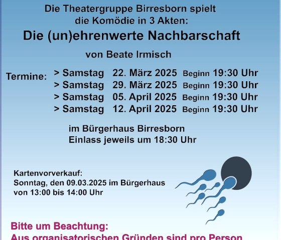 Plakat Theatergruppe Birresborn, © Theatergruppe BuBIKABa e.V.