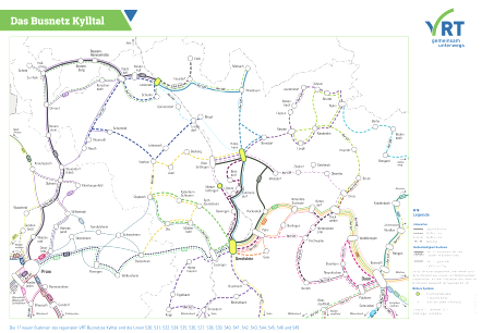 liniennetzplan-kylltal, © Verkehrsverbund Region Trier GmbH